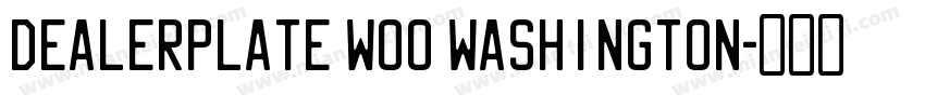 Dealerplate W00 Washington字体转换
